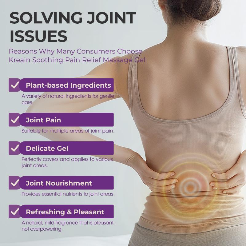 Kreain 5 Rapid Relief Therapy Gel – Soothes knees, lumbar, neck, hands, and feet; contains boswellia, glucosamine, and collagen