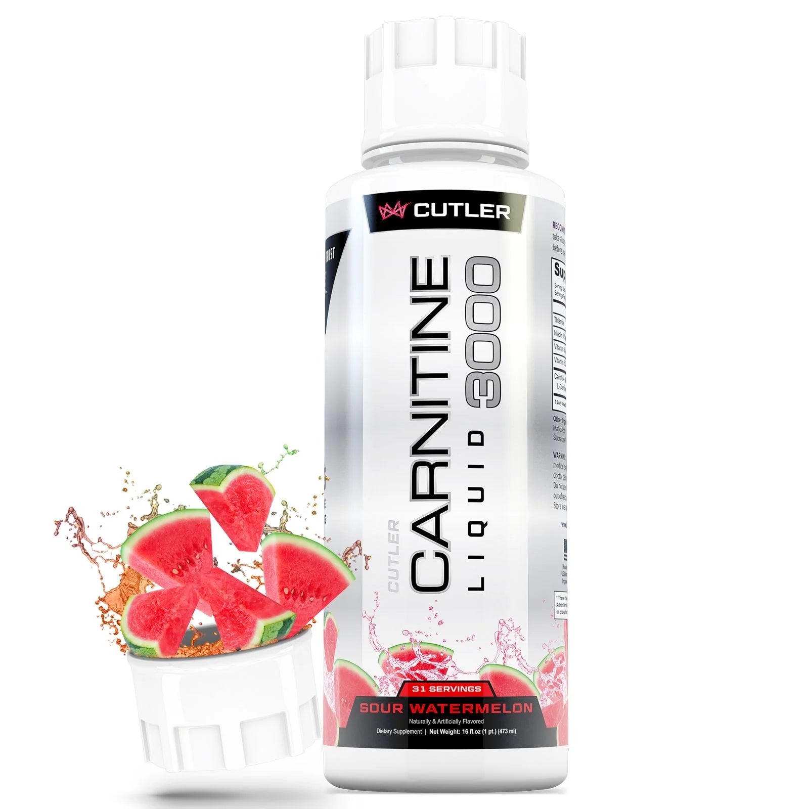 Cutler Nutrition Liquid Carnitine 3000 for Energy and Recovery Support Dietary Fitness Supplement Edible Healthcare Vitamin